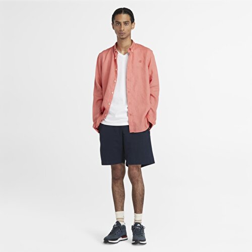 Erkek Beyaz Dunstan River V Yakalı Kısa Kollu Tişört