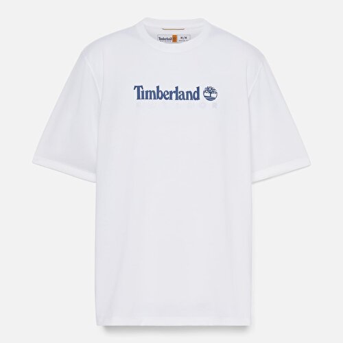 Erkek Beyaz UV Korumalı Logo Tişört