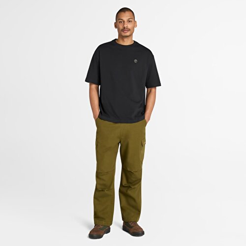 Erkek Siyah Dunstan River Kısa Kollu Tişört