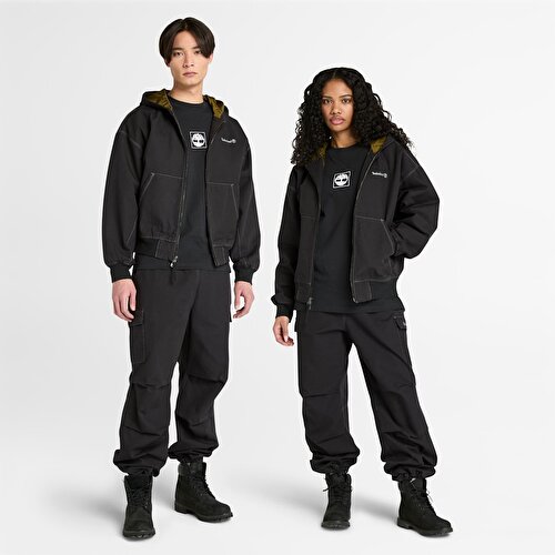 Unisex Siyah Building Blocks Kısa Kollu Grafik Baskılı Tişört