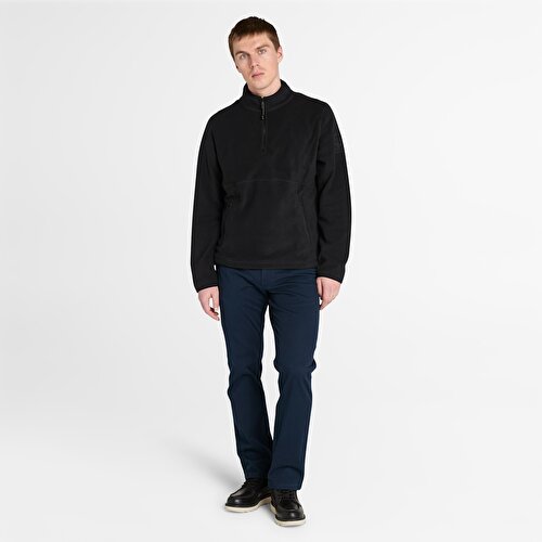 Erkek Siyah Çeyrek Fermuarlı Polar