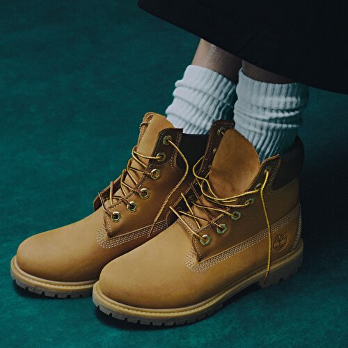 Kadın Sarı Timberland Premium 6 Inch Su Geçirmez Bot