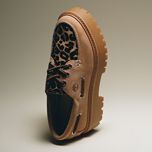 Kadın Bej Stone Street Platform Tekne Ayakkabısı