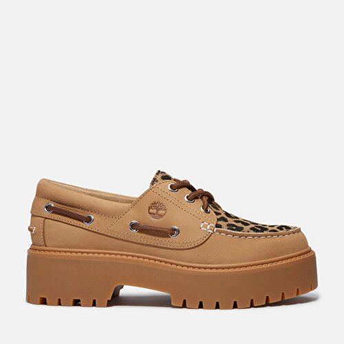 Kadın Bej Stone Street Platform Tekne Ayakkabısı