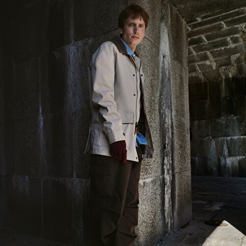 Erkek Bej Wenham Su Geçirmez Barn Ceket