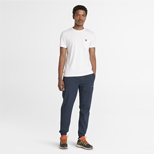 Erkek Beyaz Dunstan River Cepli Kısa Kollu Tişört