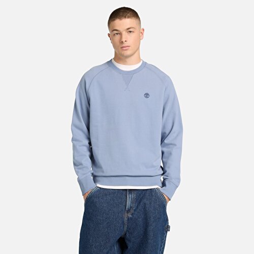 Erkek Exeter River Mavi Bisiklet Yaka Sweatshirt