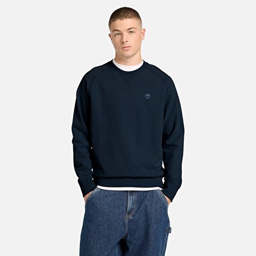 Erkek Exeter River Koyu Mavi Bisiklet Yaka Sweatshirt