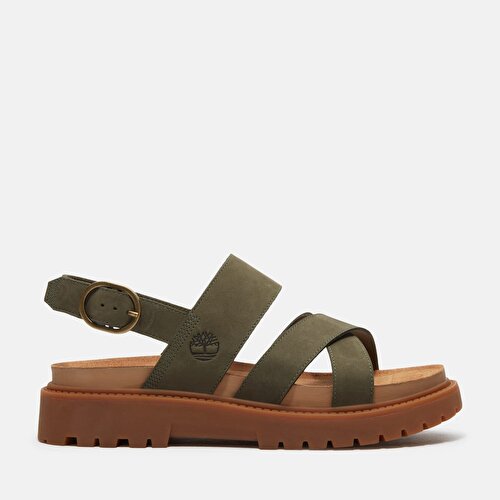 Kadın Clairemont Way Koyu Yeşil Arkadan Bantlı Sandalet