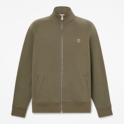 Erkek Exeter River Yeşil/Kahverengi Tam Fermuarlı Sweatshirt