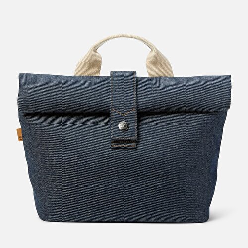 Koyu Mavi Denim Yemek Çantası