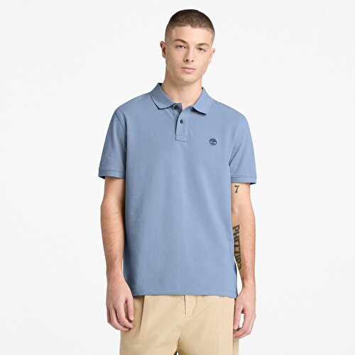 Erkek Miller's River Mavi Kısa Kollu Pike Polo Tişört