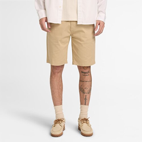 Erkek Bej Claremont Twill Slim Chino Şort