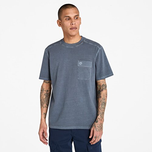 Erkek Koyu Mavi Merrymack River Garment Dye Tişört