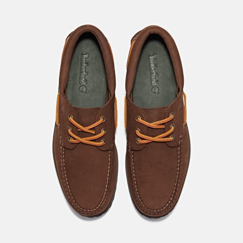 Erkek Koyu Kahverengi Timberland® Authentic 3 Delikli El Yapımı Tekne Ayakkabısı