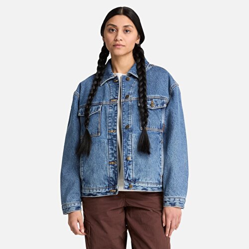 Kadın Mavi Archive Yalıtımlı Denim Mont