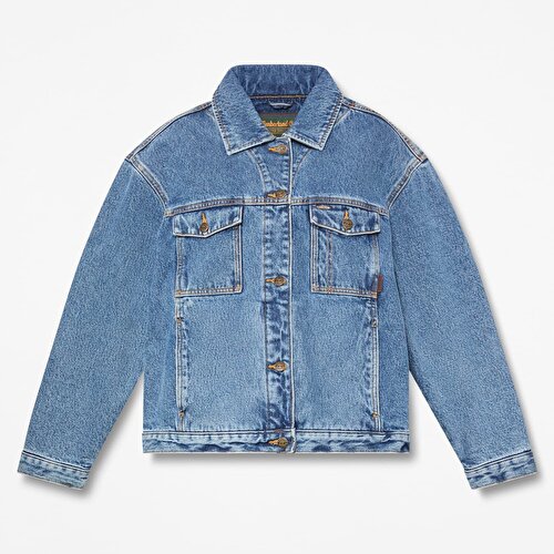 Kadın Mavi Archive Yalıtımlı Denim Mont