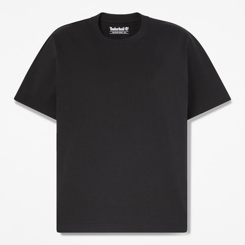 Kadın Siyah Crafted Crew Kısa Kollu Tişört