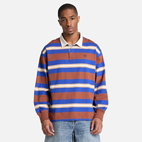 LS Striped Rugby Polo