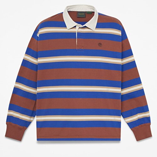 LS Striped Rugby Polo