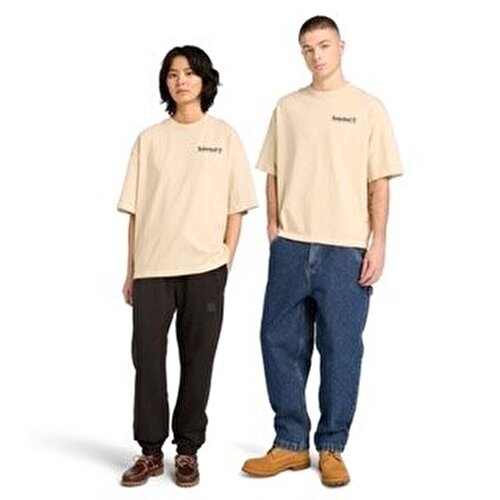 Unisex Gri "Outdoor Photo" Grafik Baskılı Tişört
