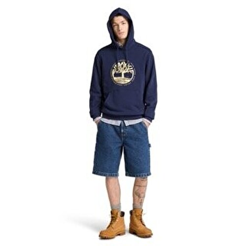 Erkek Mavi "Lake House" Grafik Baskılı Sweatshirt