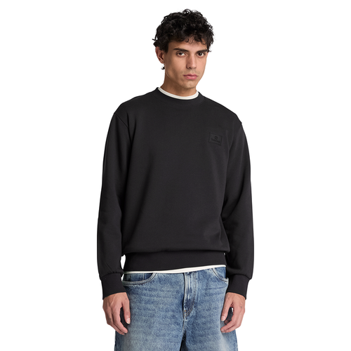 Erkek Siyah Silikon Armalı Bisiklet Yaka Sweatshirt
