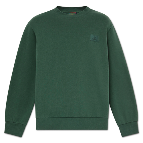 Erkek Koyu Yeşil Silikon Armalı Bisiklet Yaka Sweatshirt