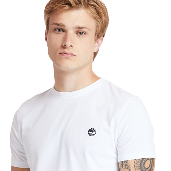 Dunstan River Sıfır Yaka Beyaz Erkek T-Shirt