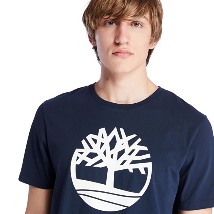 Kennebec River Tree Logo Ağaç Logolu Lacivert Erkek T-Shirt