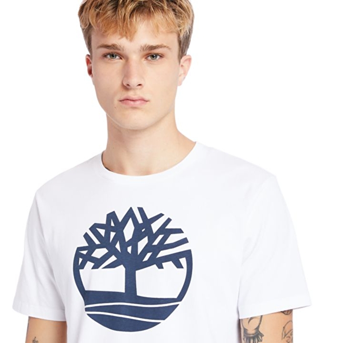 Kennebec River Tree Logo Beyaz Erkek Tişört