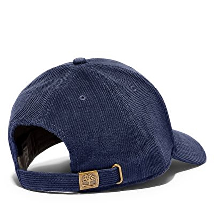 Pamuklu - Pamuklu Fitilli Kadife Mavi Erkek Beyzbol Şapkası