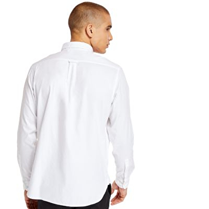 Erkek Ela River Elevated Oxford Solid Uzun Kollu Beyaz Gömlek