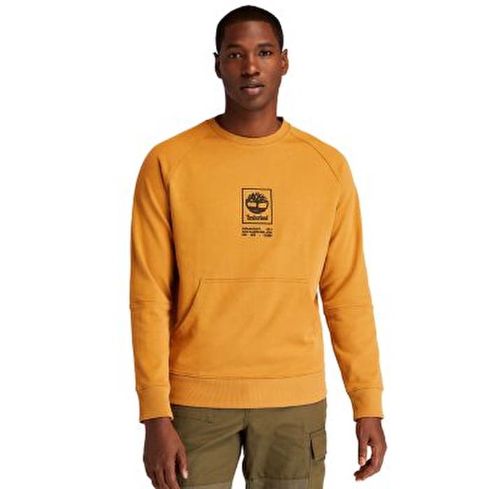 Heavyweight Crewneck Logo Sarı Erkek Sweatshirt