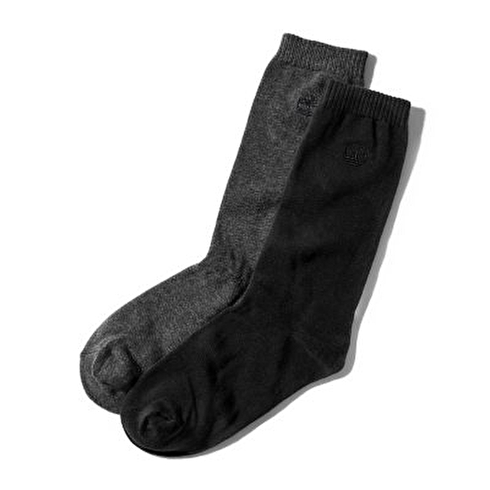 İki Çift Günlük Gri/Siyah Erkek Uzun Çorap