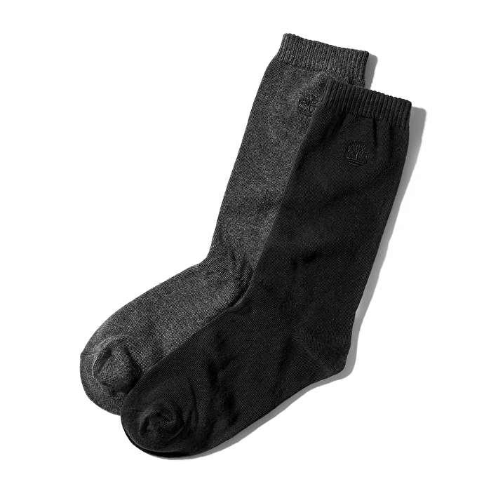 İki Çift Günlük Gri/Siyah Erkek Uzun Çorap