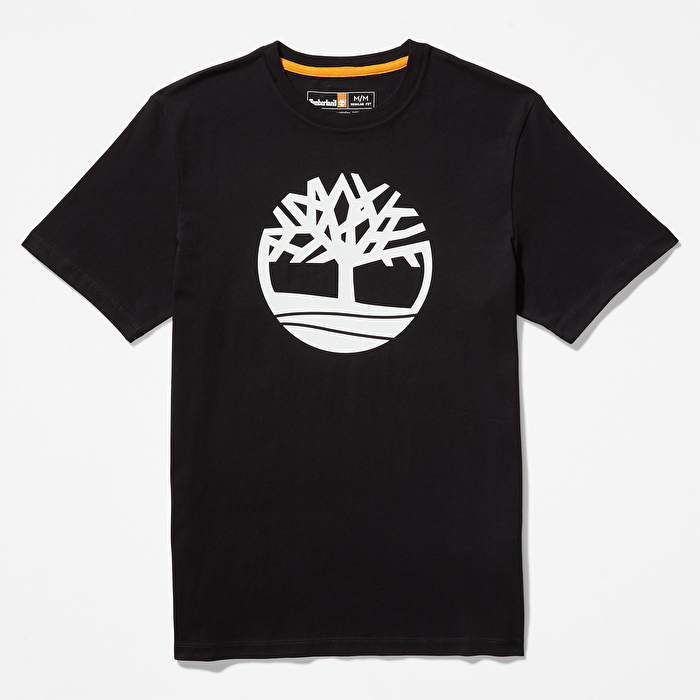 Erkek Kennebec River Ağaç Logolu Siyah Tişört