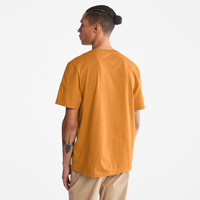 Erkek Kennebec River Ağaç Logolu Turuncu Tişört