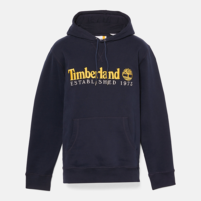 Erkek Timberland® Logo İşlemeli Lacivert Kapüşonlu Üst