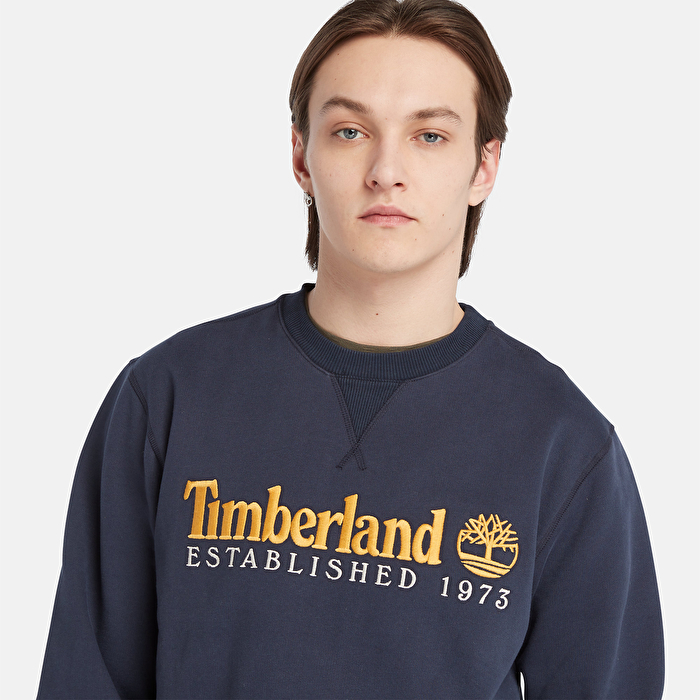 Erkek Timberland® Logo İşlemeli Lacivert Eşofman Üstü