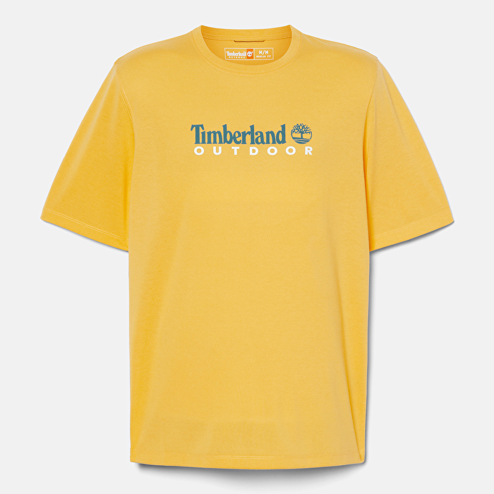 Erkek UV Korumalı Baskılı Sarı Tişört