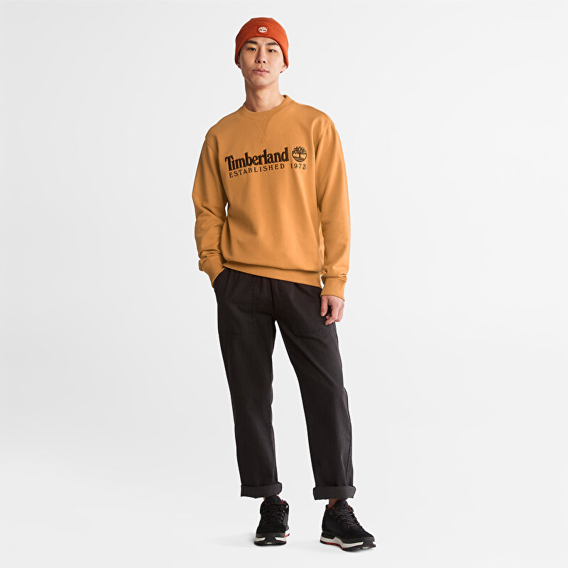 Outdoor Heritage Koyu Sarı Bisiklet Yaka Erkek Sweatshirt