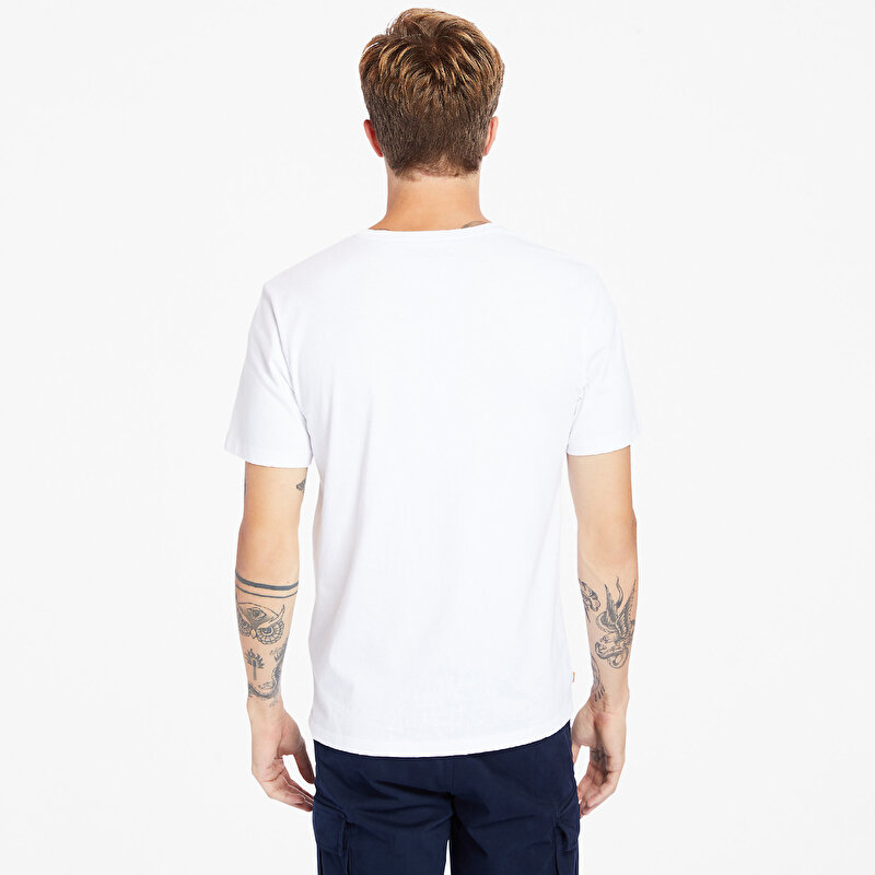 Erkek Kennebec River Ağaç Logolu Beyaz Tişört