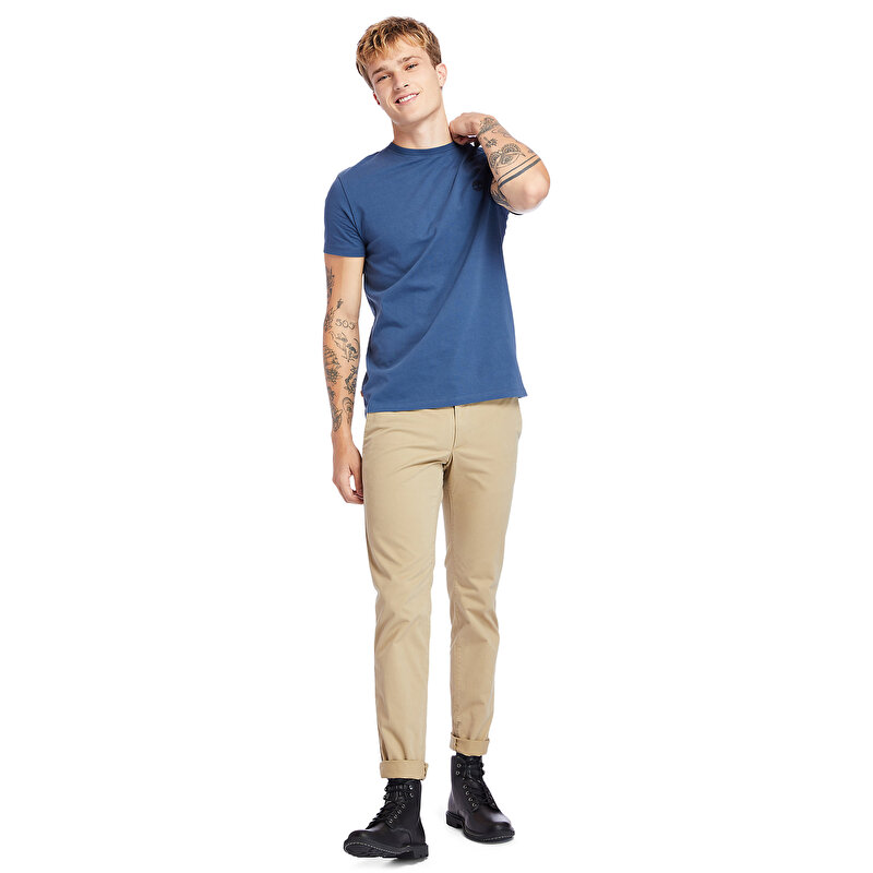 Dunstan River Sıfır Yaka Lacivert Erkek T-Shirt