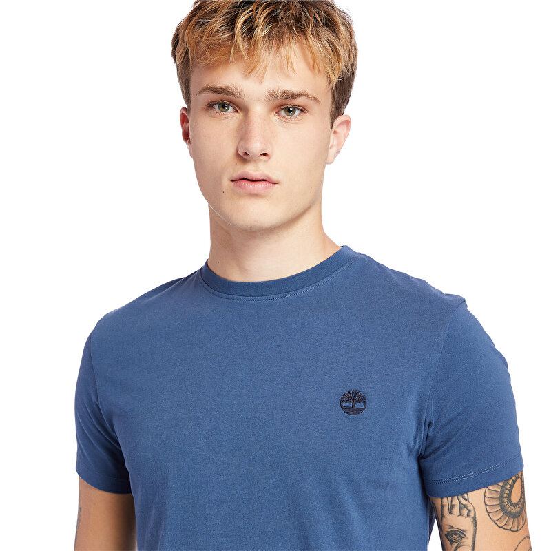Dunstan River Sıfır Yaka Lacivert Erkek T-Shirt