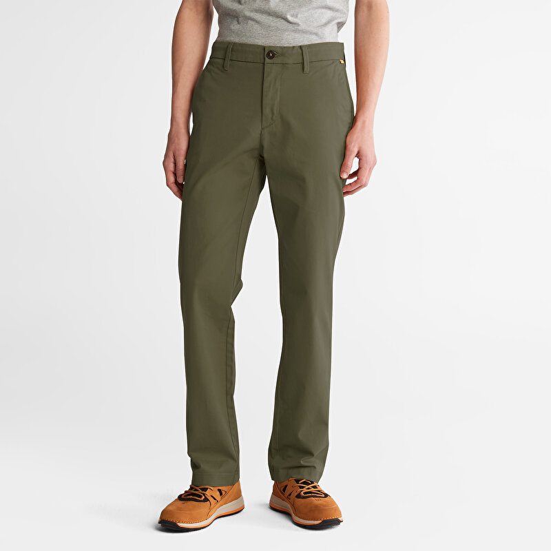 Erkek Squam Lake Twill Yeşil Chino Pantolon