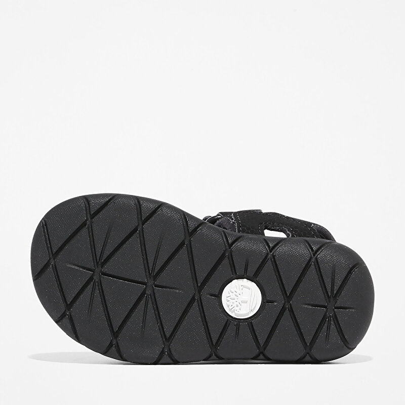 Perkins Row Çift Askılı Siyah Çocuk Sandaleti