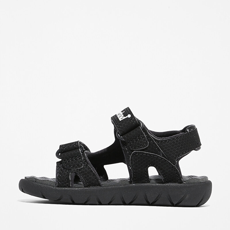 Perkins Row Çift Askılı Siyah Çocuk Sandaleti