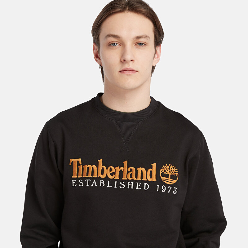 Erkek Timberland® Logo İşlemeli Siyah Eşofman Üstü
