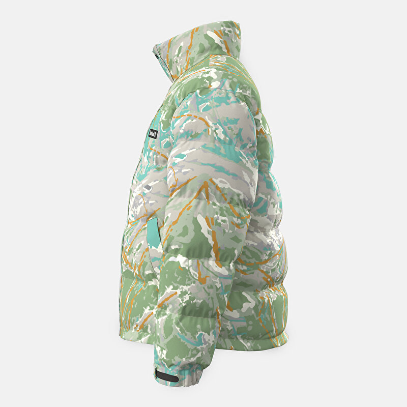 Erkek Ski School Ultimate Suya Dayanklı Desenli Şişme Mont